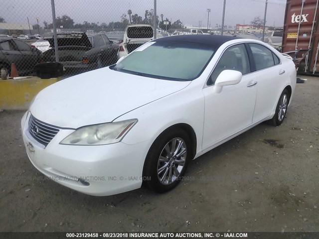 JTHBJ46G972116215 - 2007 LEXUS ES 350 WHITE photo 2