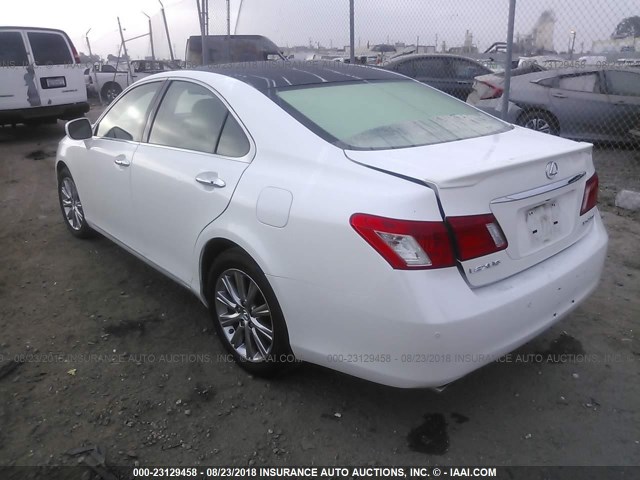 JTHBJ46G972116215 - 2007 LEXUS ES 350 WHITE photo 3