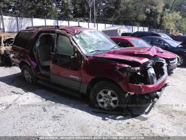 1FMFU16517LA75530 - 2007 FORD EXPEDITION XLT RED photo 1
