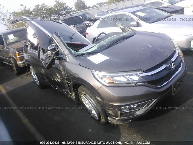 2HKRM4H71FH649239 - 2015 HONDA CR-V EXL BROWN photo 1