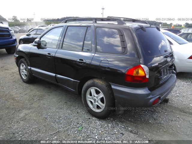 KM8SC13D22U209834 - 2002 HYUNDAI SANTA FE GLS/LX BLACK photo 3