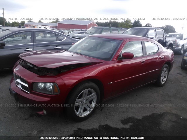 2B3KA53HX7H616798 - 2007 DODGE CHARGER R/T RED photo 2