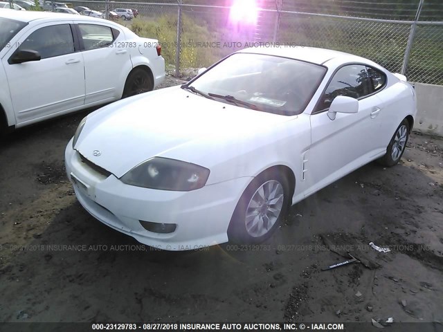 KMHHM65D06U221312 - 2006 HYUNDAI TIBURON GS WHITE photo 2