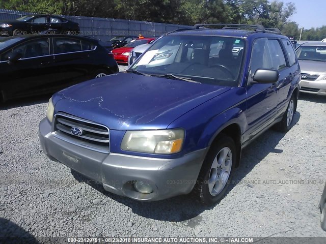 JF1SG65673H724056 - 2003 SUBARU FORESTER 2.5XS BLUE photo 2