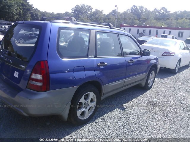 JF1SG65673H724056 - 2003 SUBARU FORESTER 2.5XS Көк фото 4