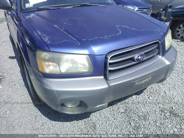 JF1SG65673H724056 - 2003 SUBARU FORESTER 2.5XS BLUE photo 6