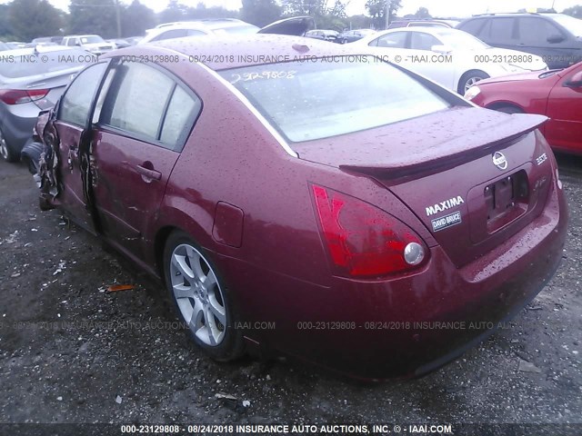 1N4BA41E77C833543 - 2007 NISSAN MAXIMA SE/SL MAROON photo 3