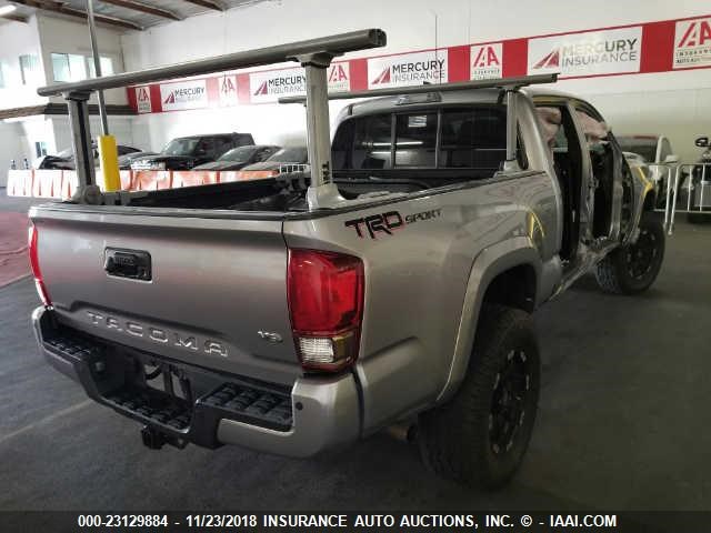 3TMBZ5DN4GM003606 - 2016 TOYOTA TACOMA DOUBLE CAB/SR5/TRD SPORT SILVER photo 4