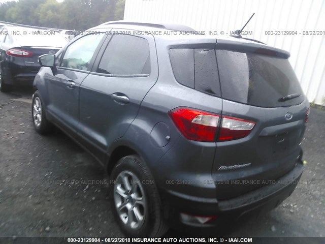 MAJ3P1TE8JC199973 - 2018 FORD ECOSPORT SE GRAY photo 3