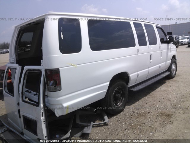 1FDSS31L18DB35761 - 2008 FORD ECONOLINE E350 SUPER DUTY WAGON WHITE photo 4