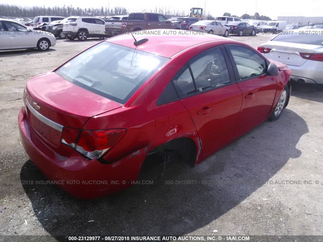 1G1PC5SH6G7179175 - 2016 CHEVROLET CRUZE LIMITED LS RED photo 4