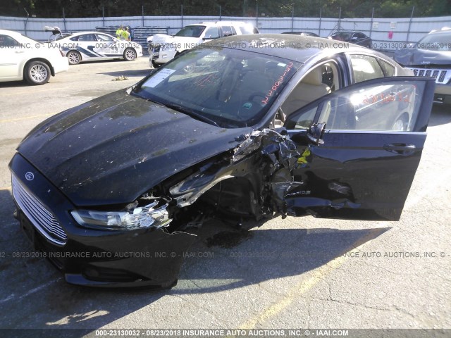 3FA6P0LU7ER268982 - 2014 FORD FUSION SE HYBRID BLACK photo 2