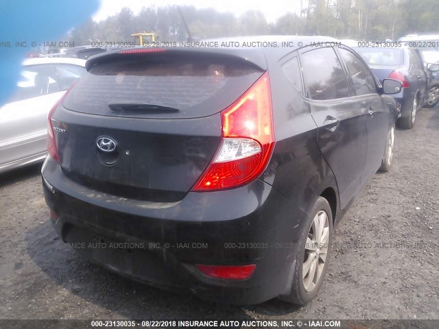 KMHCU5AE8DU063575 - 2013 HYUNDAI ACCENT GLS/SE BLACK photo 4