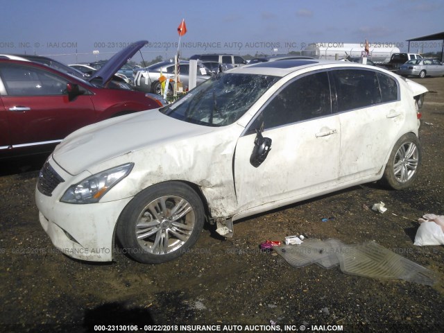 JN1CV6AP8BM301322 - 2011 INFINITI G37 SPORT WHITE photo 2