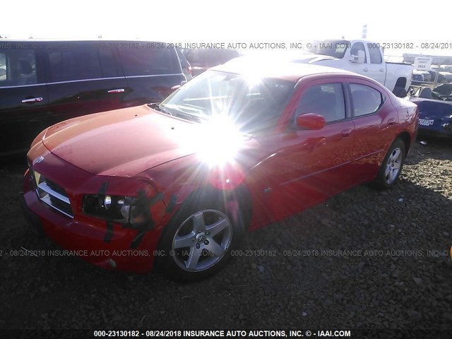 2B3CA3CV0AH163751 - 2010 DODGE CHARGER SXT RED photo 2