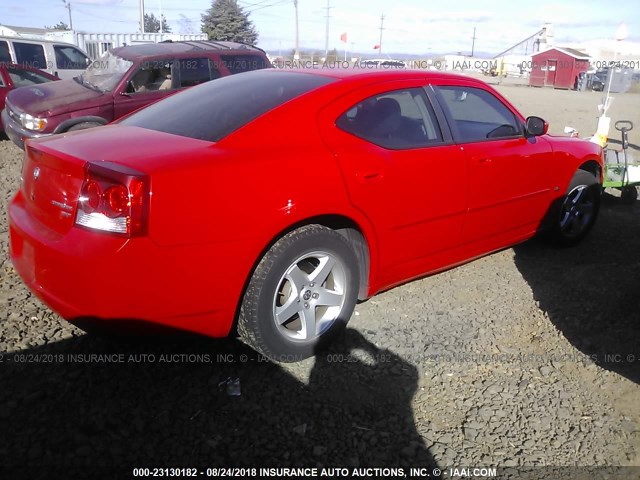 2B3CA3CV0AH163751 - 2010 DODGE CHARGER SXT RED photo 4