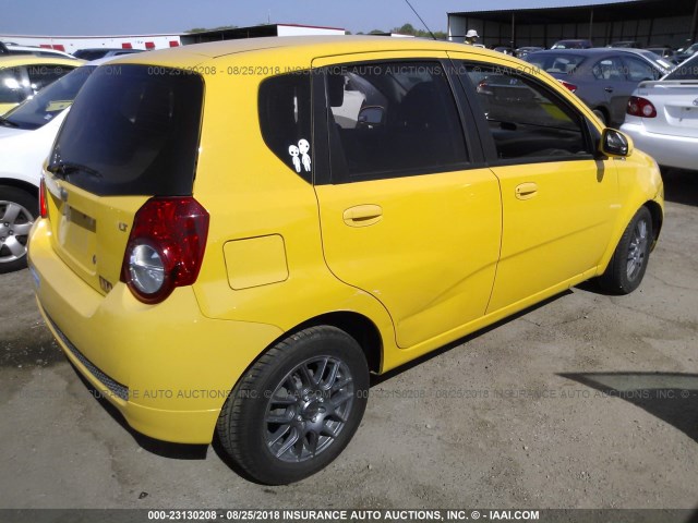 KL1TD6DE0BB126321 - 2011 CHEVROLET AVEO LS/LT YELLOW photo 4