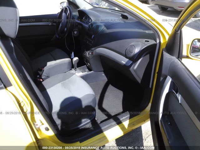 KL1TD6DE0BB126321 - 2011 CHEVROLET AVEO LS/LT YELLOW photo 5