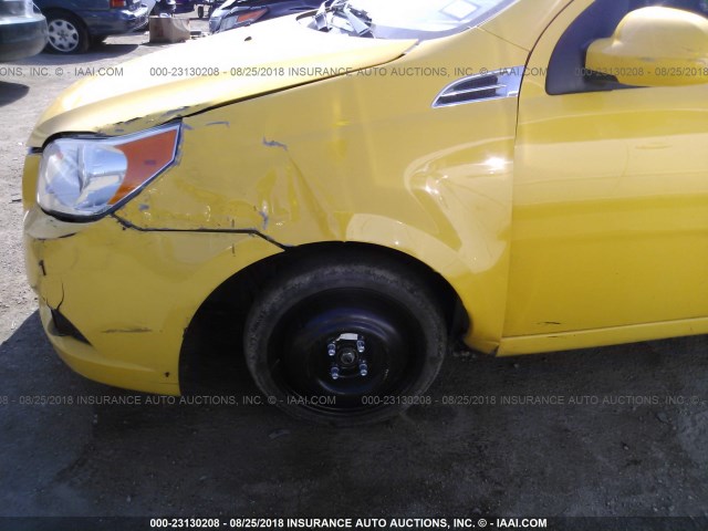 KL1TD6DE0BB126321 - 2011 CHEVROLET AVEO LS/LT YELLOW photo 6