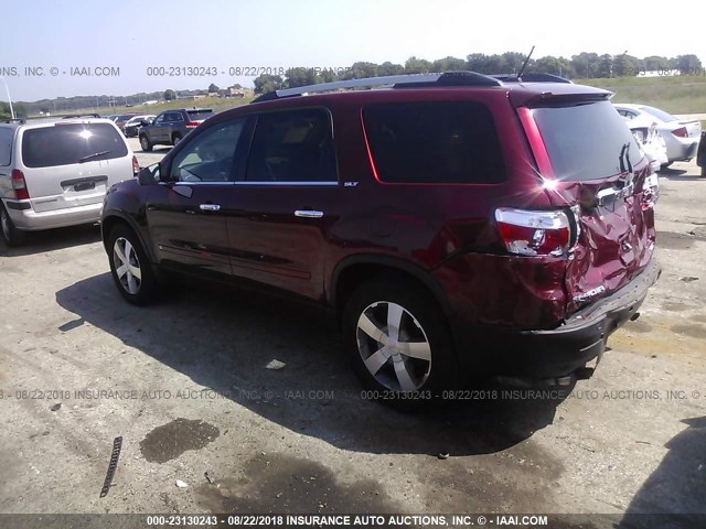 1GKLVMED0AJ148506 - 2010 GMC ACADIA SLT-1 RED photo 3