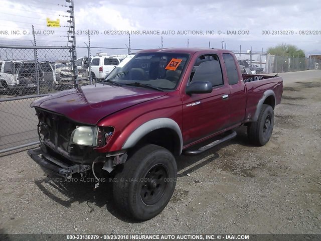 5TESM92NX4Z420218 - 2004 TOYOTA TACOMA XTRACAB PRERUNNER MAROON photo 2