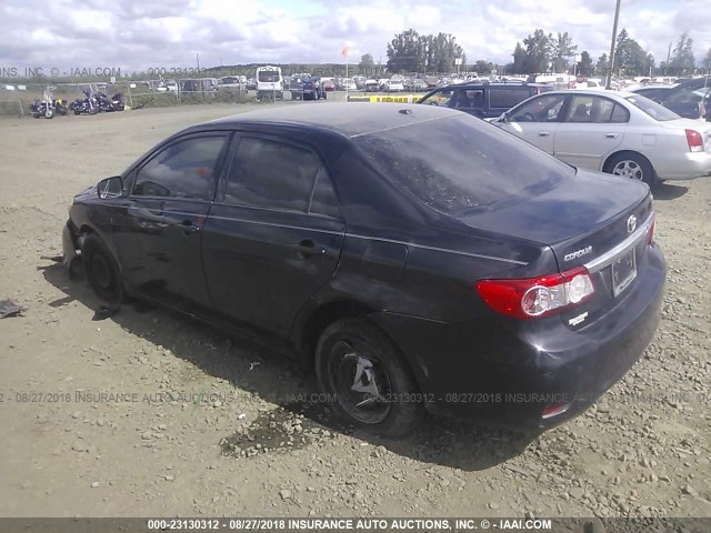 JTDBU4EE3B9136419 - 2011 TOYOTA COROLLA S/LE Dark Blue photo 3