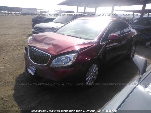 1G4PP5SKXF4156839 - 2015 BUICK VERANO RED photo 2