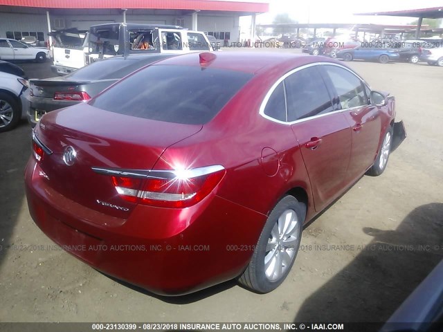 1G4PP5SKXF4156839 - 2015 BUICK VERANO RED photo 4