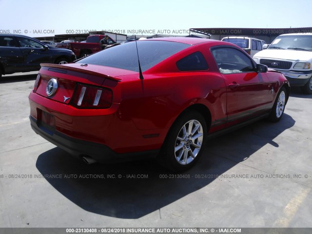 1ZVBP8AN7A5143428 - 2010 FORD MUSTANG RED photo 4