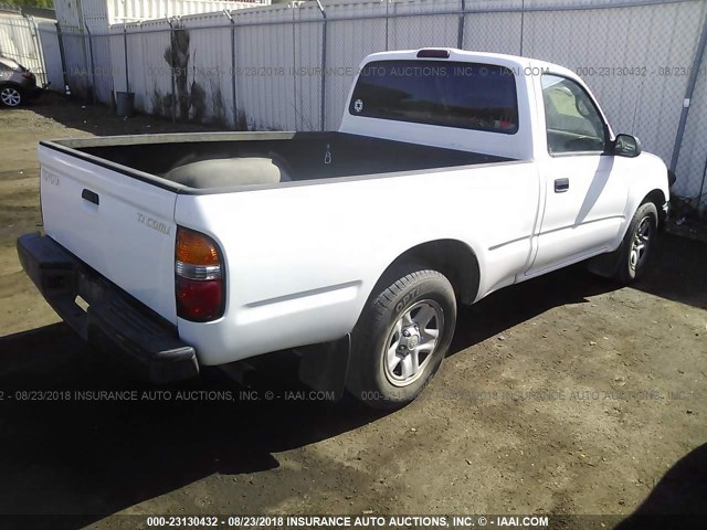 5TENL42NX4Z375607 - 2004 TOYOTA TACOMA WHITE photo 4