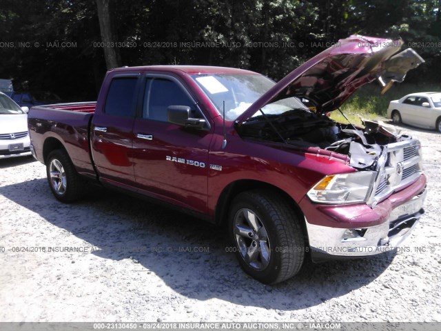 1C6RD7GT7CS150000 - 2012 DODGE RAM 1500 SLT MAROON photo 1