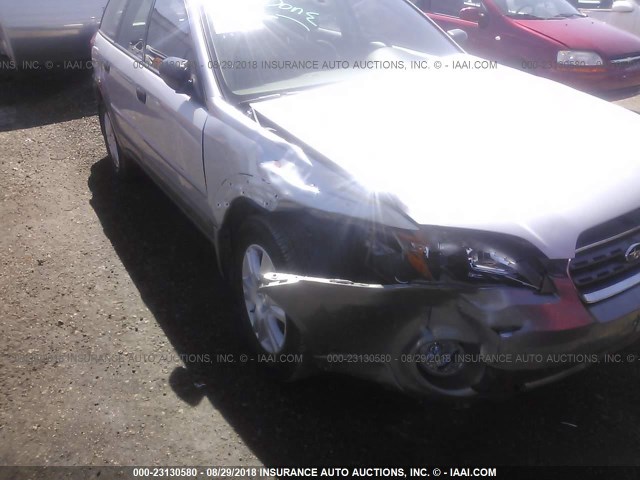 4S4BP61C857346601 - 2005 SUBARU LEGACY OUTBACK 2.5I SILVER photo 6