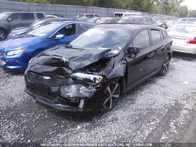 4S3GTAL64H3744755 - 2017 SUBARU IMPREZA SPORT BLACK photo 2