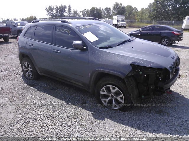 1C4PJMBB8EW198347 - 2014 JEEP CHEROKEE TRAILHAWK ნაცრისფერი ფოტო 1