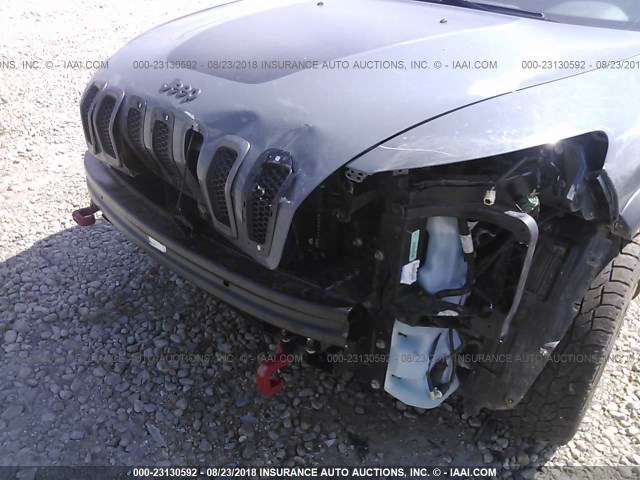 1C4PJMBB8EW198347 - 2014 JEEP CHEROKEE TRAILHAWK ნაცრისფერი ფოტო 6