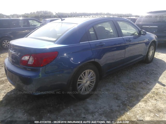 1C3LC56K38N300645 - 2008 CHRYSLER SEBRING TOURING BLUE photo 4