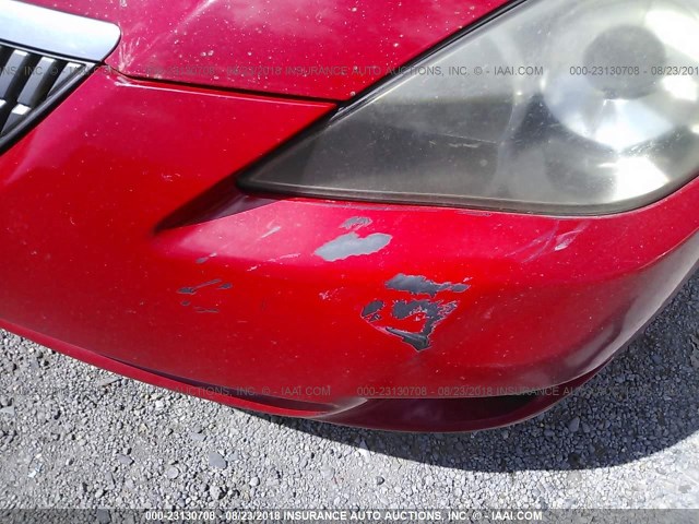 4T1CE38P66U595144 - 2006 TOYOTA CAMRY SOLARA SE/SLE Qırmızı foto 6