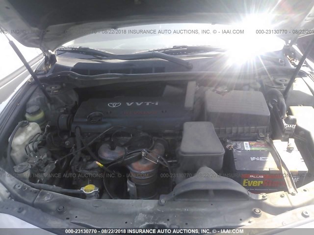 4T1BE46K87U085842 - 2007 TOYOTA CAMRY NEW GENERAT CE/LE/XLE/SE SILVER photo 10