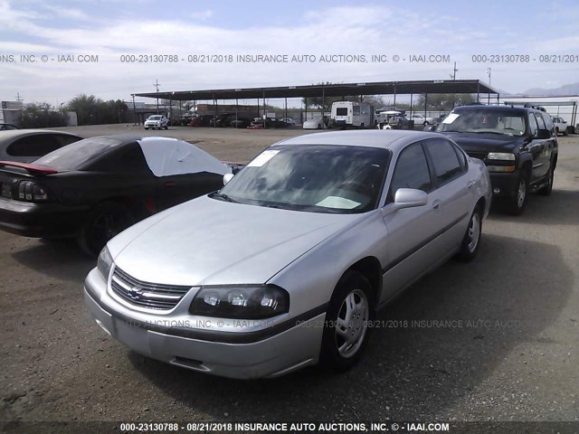 2G1WF52E839145563 - 2003 CHEVROLET IMPALA SILVER photo 2