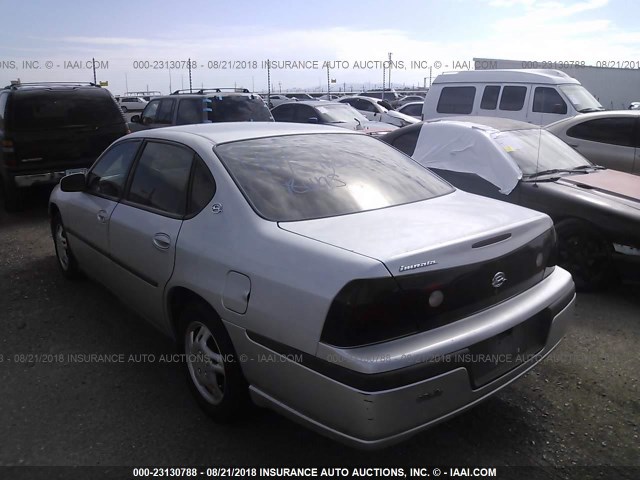 2G1WF52E839145563 - 2003 CHEVROLET IMPALA SILVER photo 3