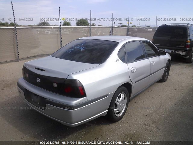 2G1WF52E839145563 - 2003 CHEVROLET IMPALA SILVER photo 4