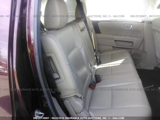 5FNYF4H98CB064000 - 2012 HONDA PILOT TOURING MAROON photo 8