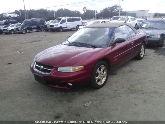 3C3EL55H0WT282407 - 1998 CHRYSLER SEBRING JXI RED photo 2