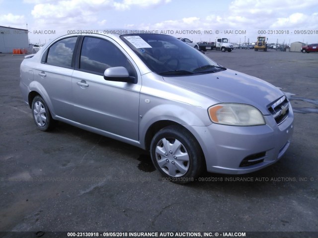 KL1TD56647B154968 - 2007 CHEVROLET AVEO LS SILVER photo 1