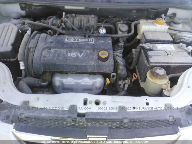 KL1TD56647B154968 - 2007 CHEVROLET AVEO LS SILVER photo 10