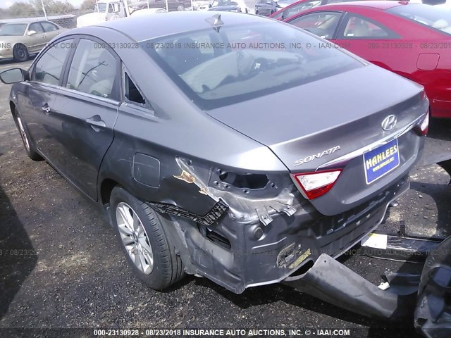 5NPEB4AC6DH648659 - 2013 HYUNDAI SONATA GLS GRAY photo 3