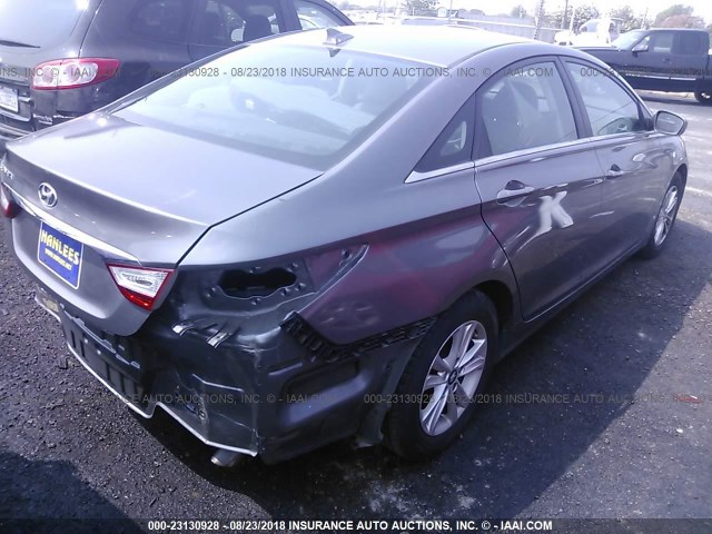 5NPEB4AC6DH648659 - 2013 HYUNDAI SONATA GLS GRAY photo 4