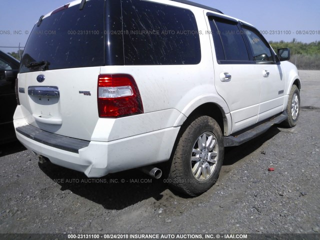 1FMFU16518LA20111 - 2008 FORD EXPEDITION XLT WHITE photo 4