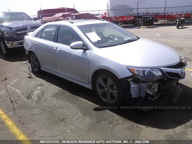 4T1BK1FK5CU015765 - 2012 TOYOTA CAMRY SE/XLE SILVER photo 1