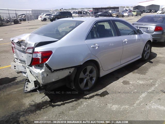 4T1BK1FK5CU015765 - 2012 TOYOTA CAMRY SE/XLE SILVER photo 4